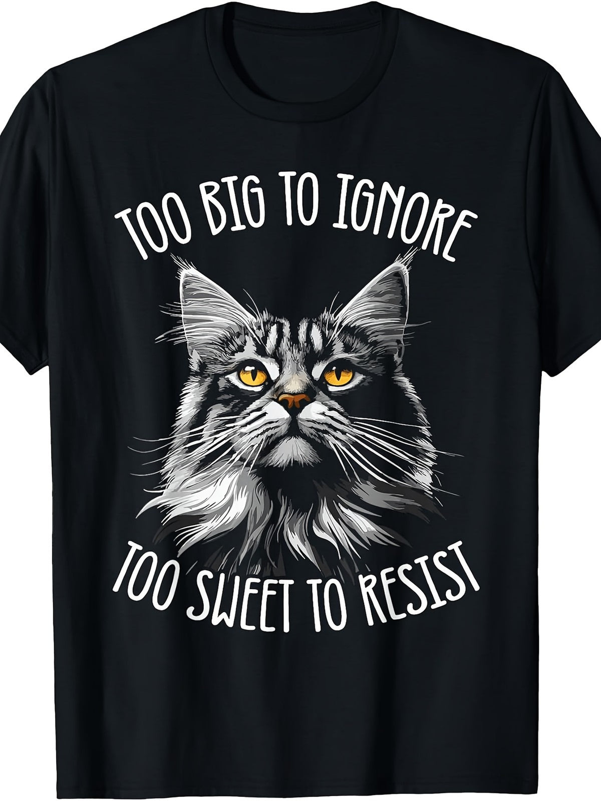 Maine Coon Cat T-Shirt  Machine Washable Casual Shirt for Cat Lovers