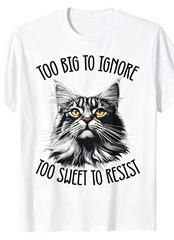 Maine Coon Cat T-Shirt  Machine Washable Casual Shirt for Cat Lovers