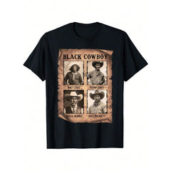 Black Cowboy Western Rodeo  Black History Texas Men T Shirt