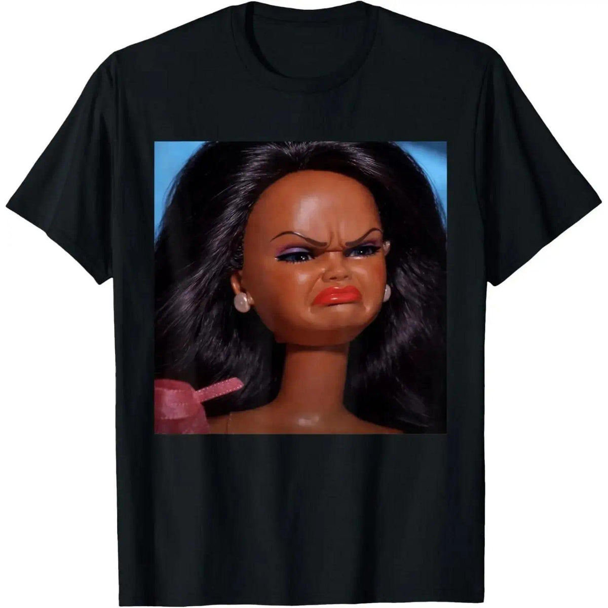 Angry Disgusted Black Doll Face Meme Reaction Meme Funny T-Shirt