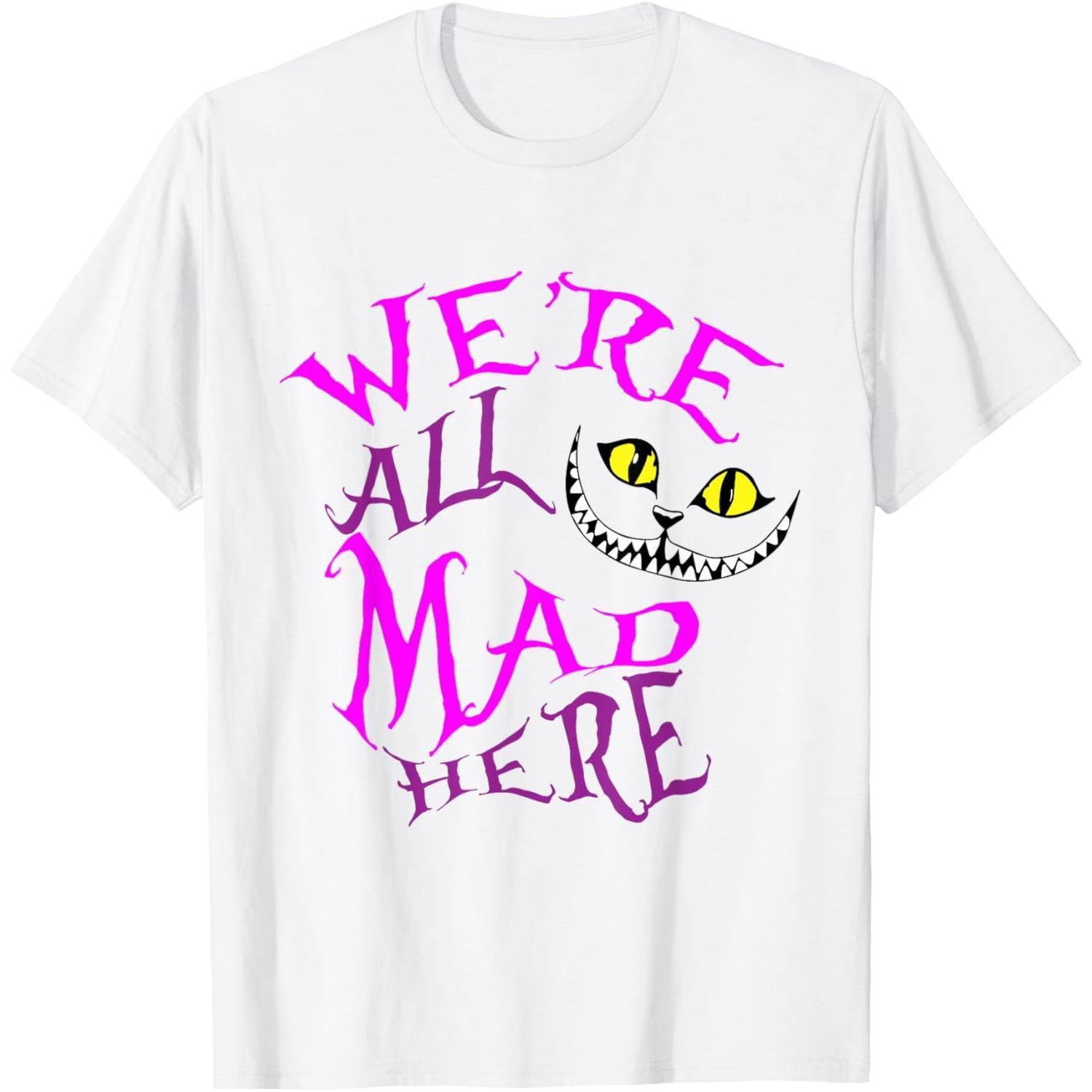 Smiling Cat "Embrace Your Quirks" Quote T-Shirt | Whimsical Wonderland Inspired Graphic Tee