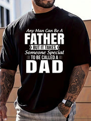Men's Casual Slogan Print Round Neck Short Sleeve T-Shirt