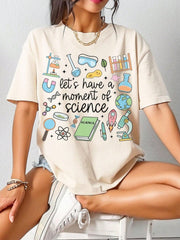 Science Teacher Shirt,Back To School T-Shirt,Whimsical Doodle Tee, Back 2 School, Retro, Moment Of Science Teacher Gift Casual Dressy T Shirts Workout