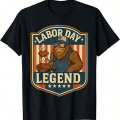 Labor Day BBQ Funny Sasquatch Grilling Cookout T-Shirt