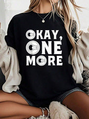 Okay One More Beer Drinker Funny Print Cotton Short Sleeve Tee Crew Neck Top