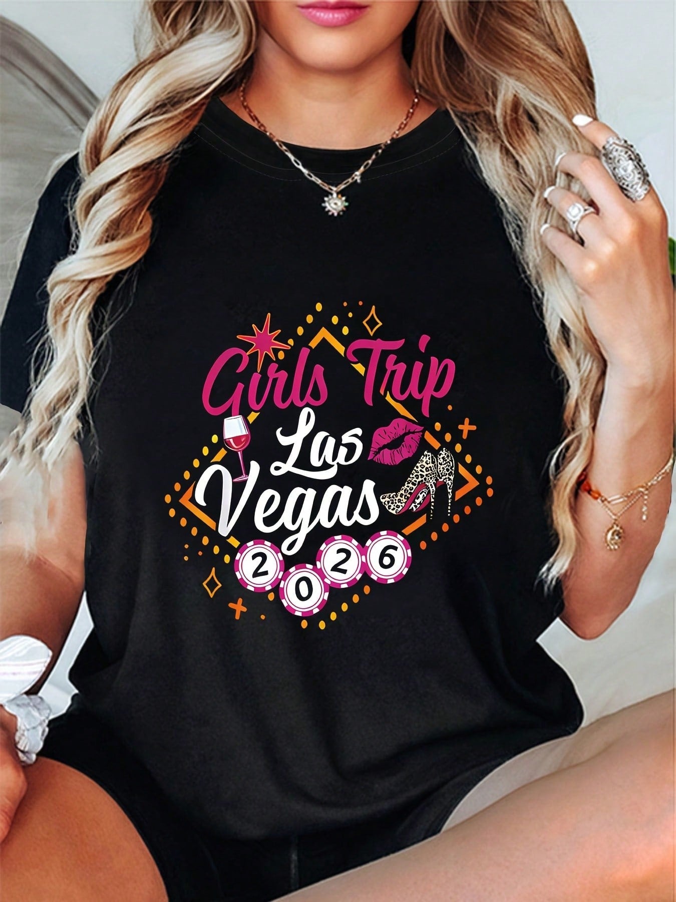 Trip Las Vegas 2026 Graphic Crew Neck Tee Easter Gift Short Sleeve Top