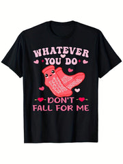 Nurse Valentine Dont Fall For Me Print Cotton Short Sleeve Tee Unisex Crew Neck Top