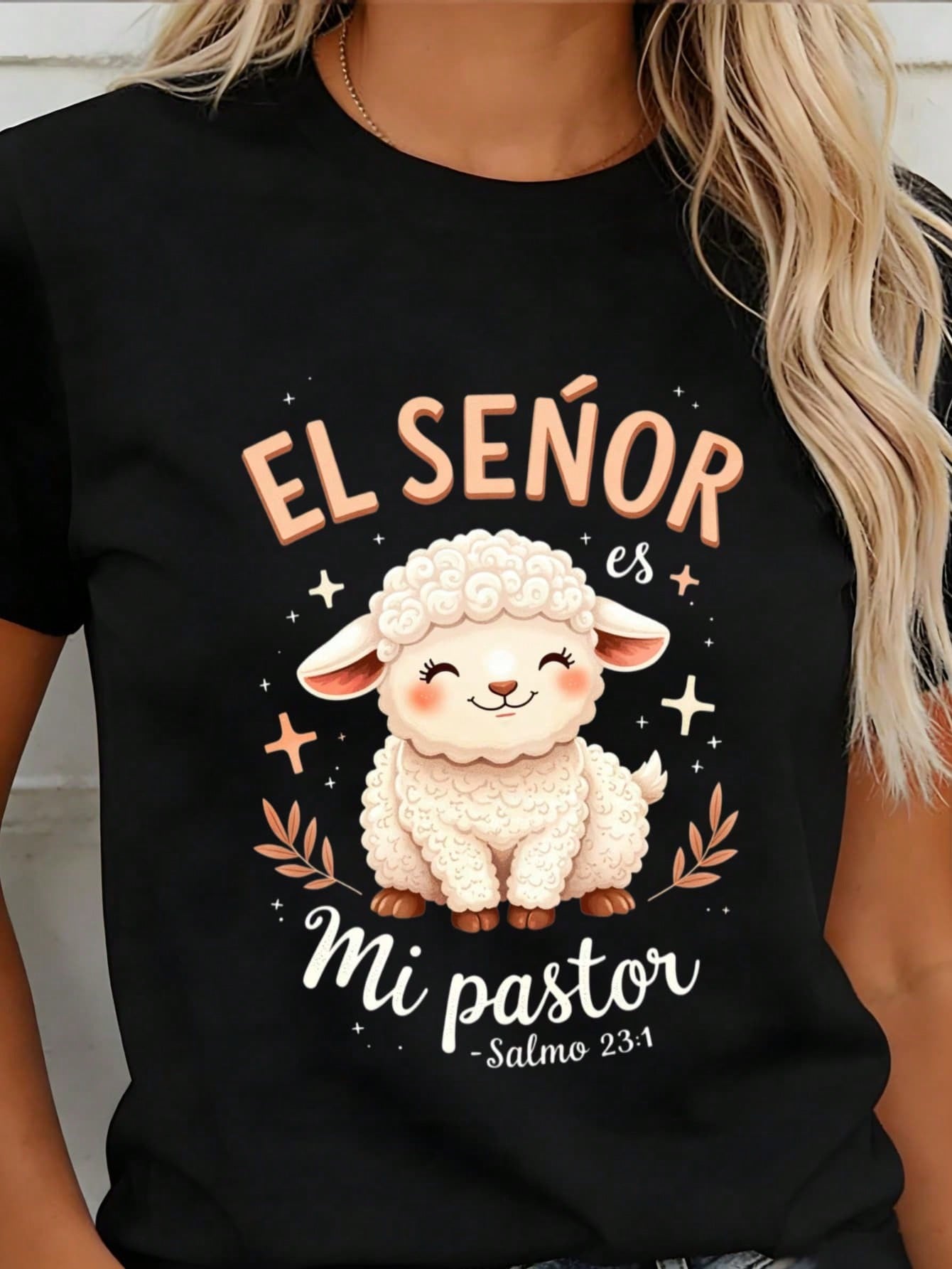 El Señor Es Mi Pastor T-Shirt Spanish Christian Lamb Tee Salmo 23:1