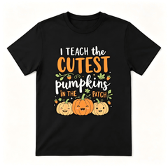 Halloween Teacher I Teach Cutest Pumpkins In Patch-Shirt, Graphic Tees Women