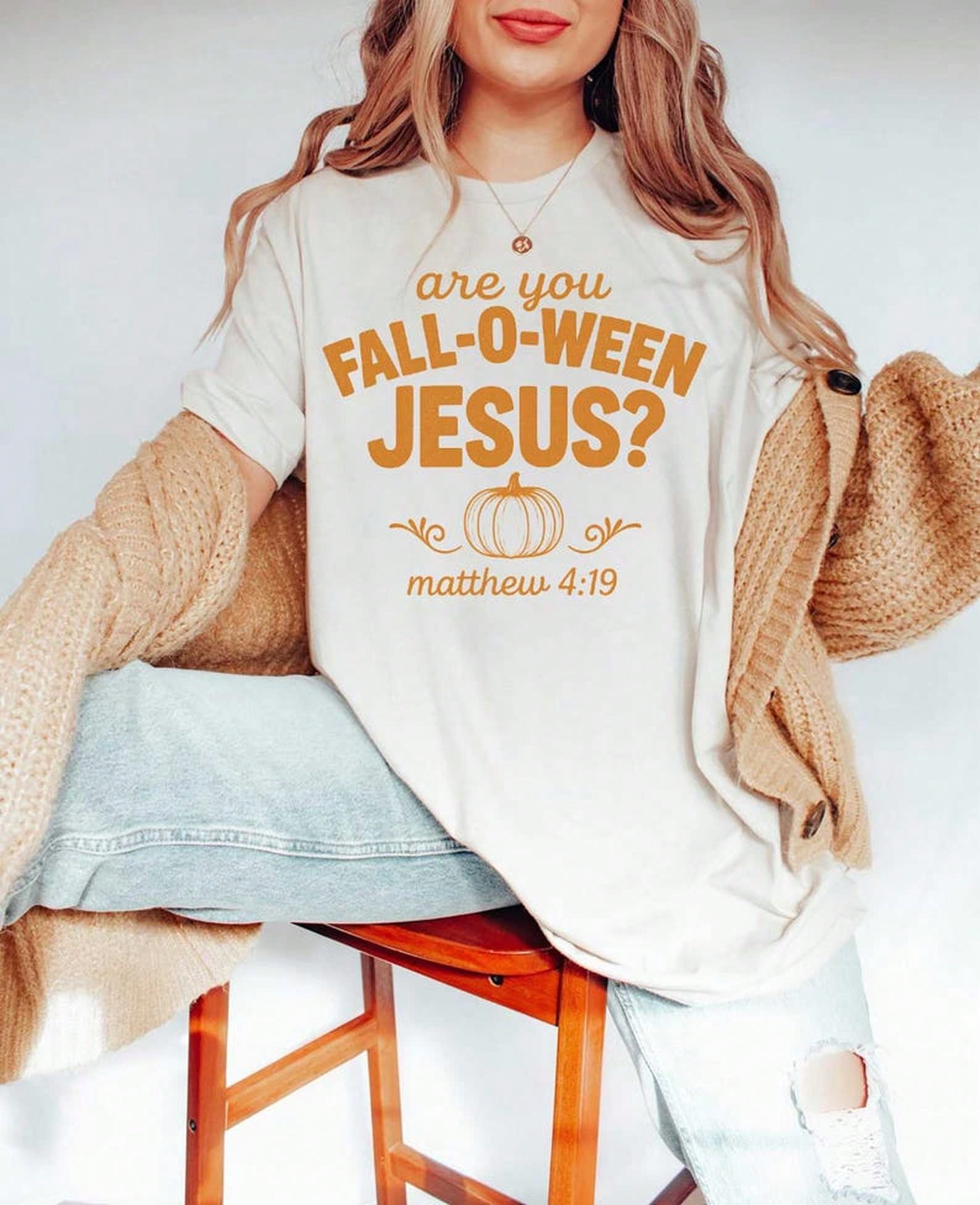Clothes For WomenRetro Fall Religious TShirt, Are You Fall-O-Ween Jesus, Womens Christian Shirt, Follow Jesus TShirt, Bible Matthew TShirt