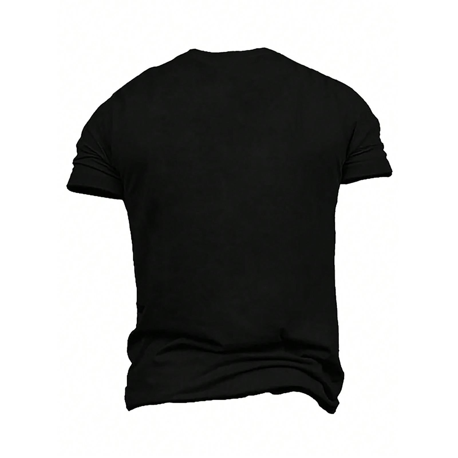 Men's Minimalist Printed Crew Neck Short Sleeve Casual T-Shirt Funny
