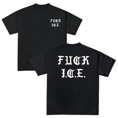 Men's Casual Round Neck Shortsleeve Tshirt - Funny Political Top with Pro Immigration, Anti-ICE, Anti-Trump, Social Justice Streetwear Design