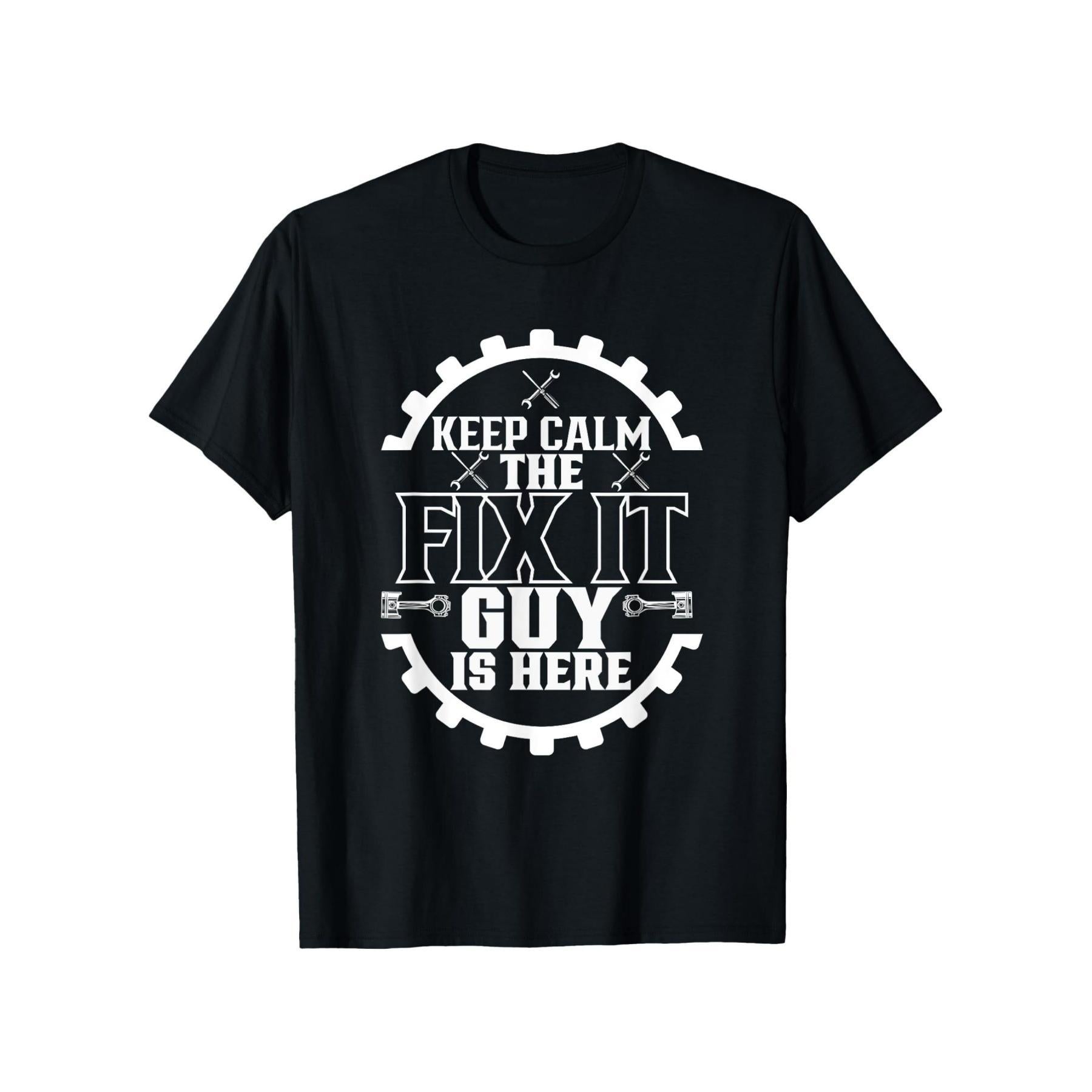 Humorous Handyman T-Shirt for Men - Stay Relaxed, The Repair Expert Has Arrived - Mechanic Tool Design Tee - Sturdy Shirt for Tasks And Home Fixes - Perfect Gift for Construction Workers, Electricians