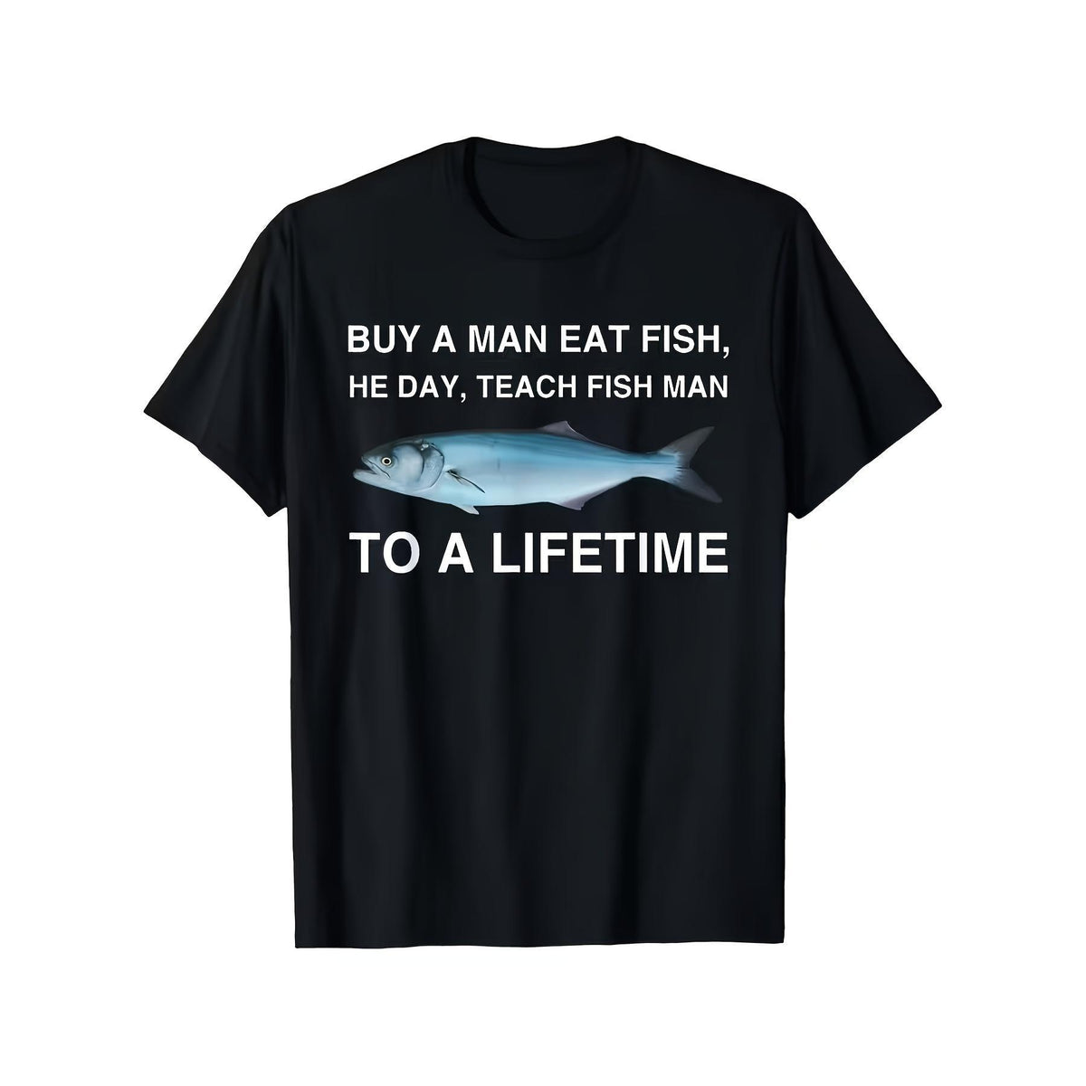 Women's Cotton Short-Sleeve Round Neck T-Shirt Tops - Comfortable Natural Fabric, Sports-Friendly Style, with Interesting Patterns Inspired by Men's Fish-Eating Life Lesson, Shortsleeve, Wide Spectrum Sizes, Casual, Crew Neck, Stripes/Plaid, Elegant, Casu