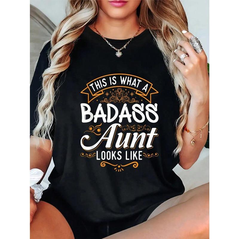 Women's Casual Streetwear Short-Sleeve T-Shirt, "This Is What a Soon-to-Be Aunt Looks Like" Lady Top