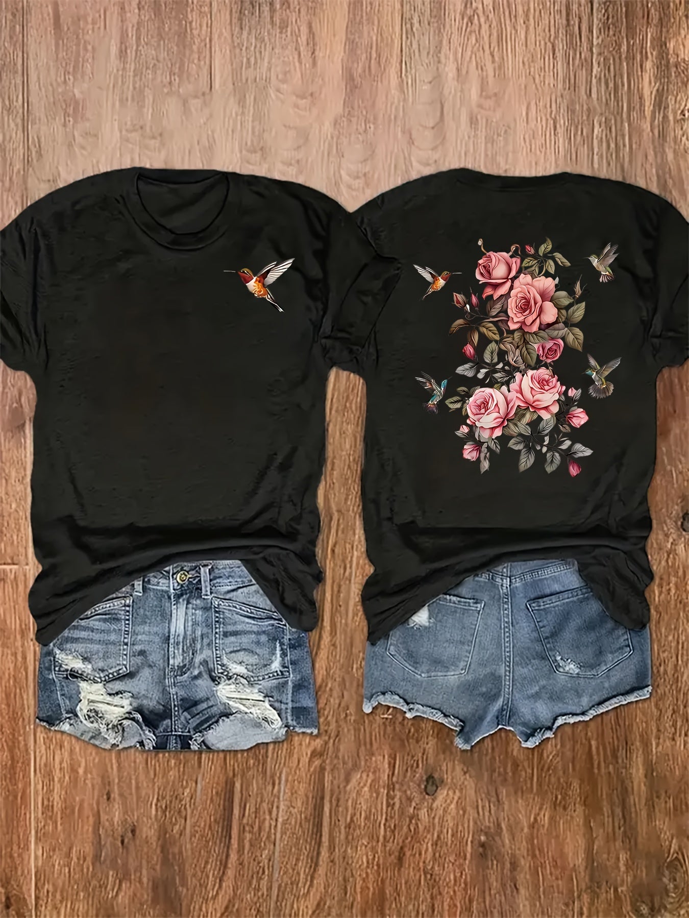Letter Print Short Sleeve, Casual Short Sleeve Round Neck T-Shirt, Women'S Clothing