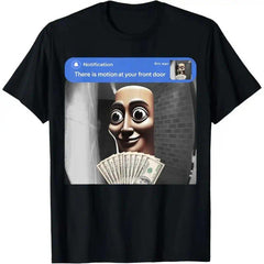 [Graphic Tee]"There is Movement at Your Front Door" Tung Tung Tung Sahur Meme T-Shirt – Funny & Trendy 100% Cotton Graphic Tee for Meme Lovers, Bold Sarcastic Saying, Comfortable & Breathable Unisex T-Shirt, Perfect Gift for Humor Enthusiasts
