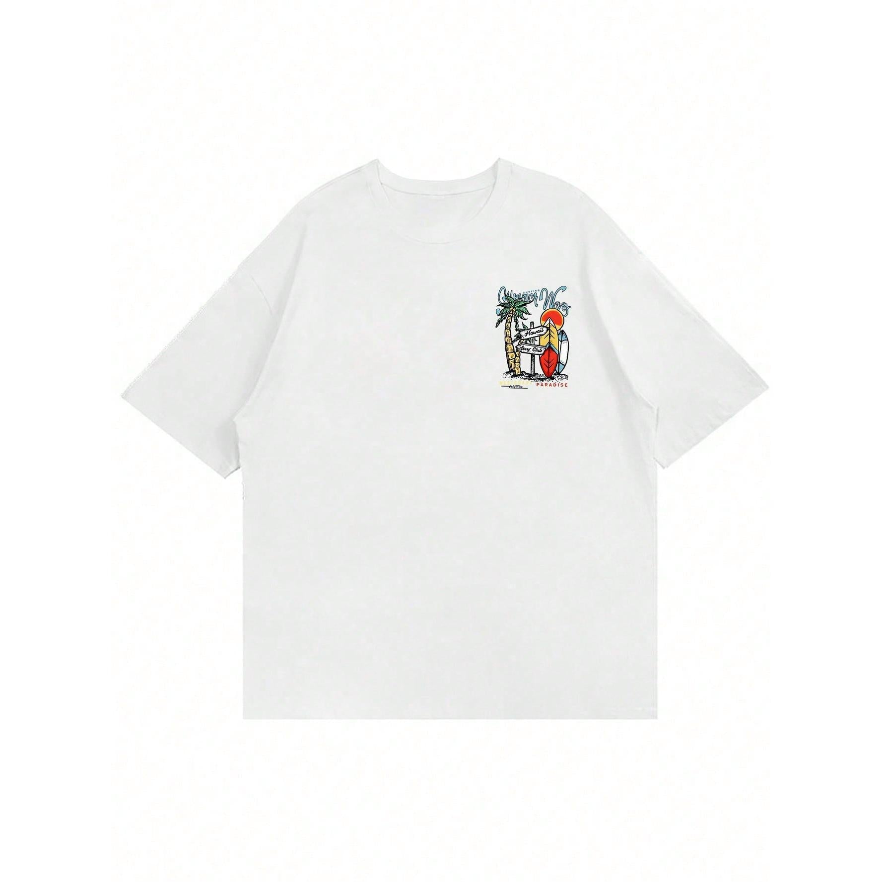 Men's Personalized Printed Short Sleeve T-Shirt | 100% Cotton Breathable Summer Tee