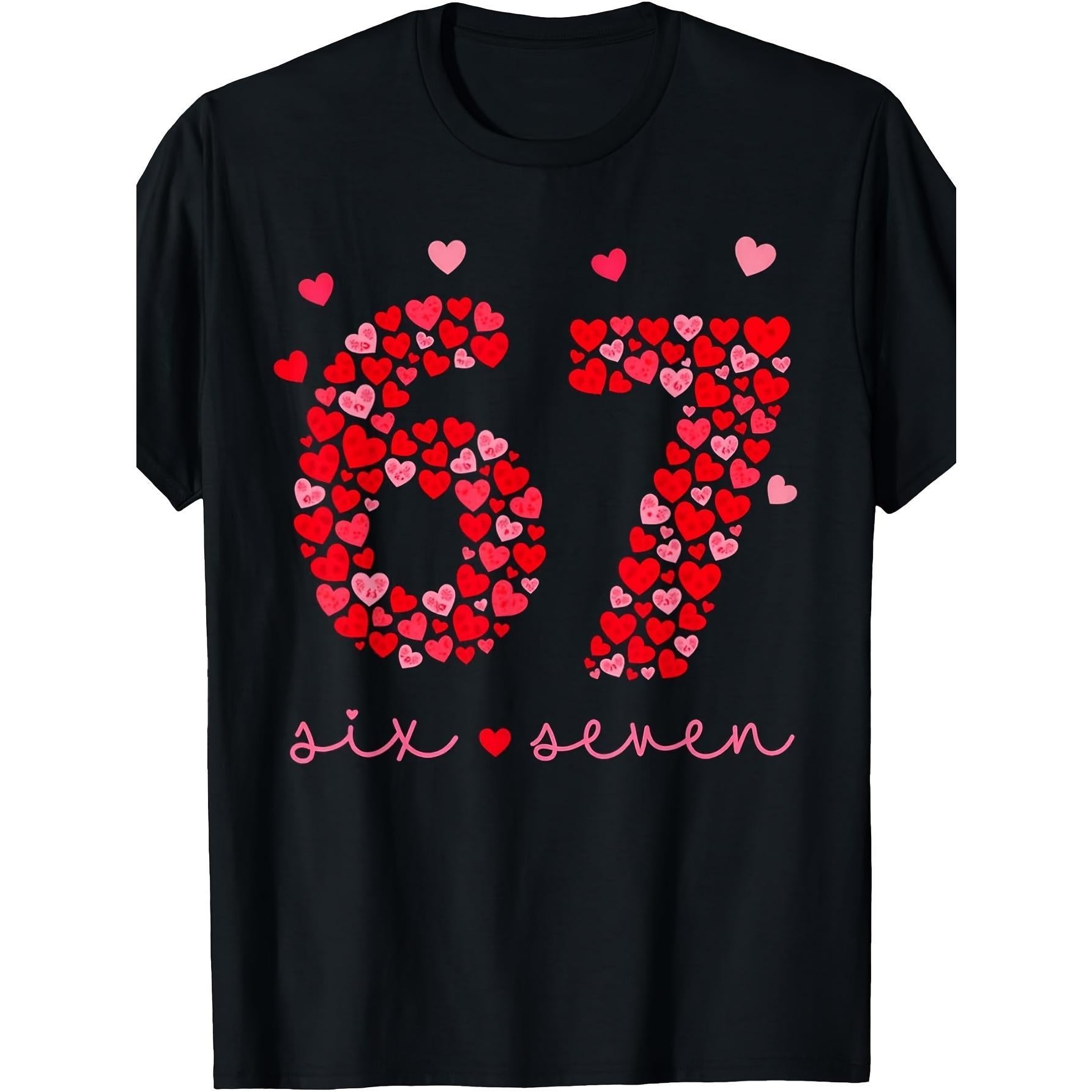 Valentine's Day 67 Terrier 67 Valentine's Day Love Fun T-shirt Local warehouse delivery Men's T-shirt Men's T-shirt Christian theme shirt Rock T-shirt Men's clothing