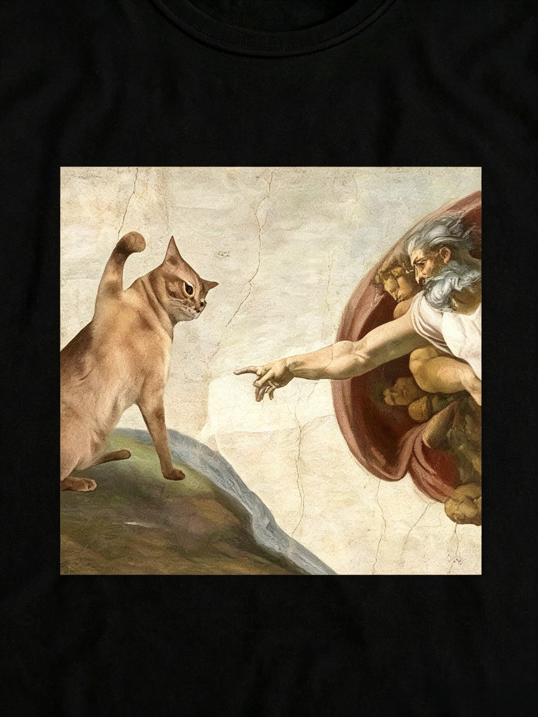 Adam Painting Graphic Crew Neck Tee INAWLY Weekend Outing Short Sleeve Top