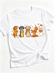 Fall Dachshund Shirt, Cute Autumn Dogs Sweater Coffee Graphic Tee