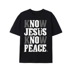 Ootd T Shirt Know Jesus Know Peace T-shirt Believe in God Christian Christ Religious T-shirt