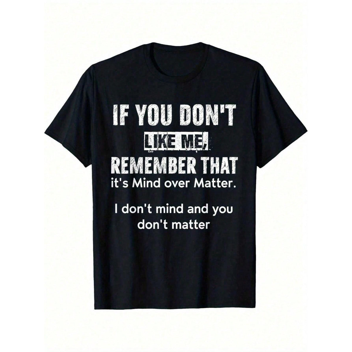 Man S' Witty Quote Print Black TShirt, Crew Neck, Casual Cotton Tee, Medium Stretch Knit Fabric, Regular Fit For Boys& Man, Perfect For Spring/Summer/Fall