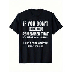 Man S' Witty Quote Print Black TShirt, Crew Neck, Casual Cotton Tee, Medium Stretch Knit Fabric, Regular Fit For Boys& Man, Perfect For Spring/Summer/Fall