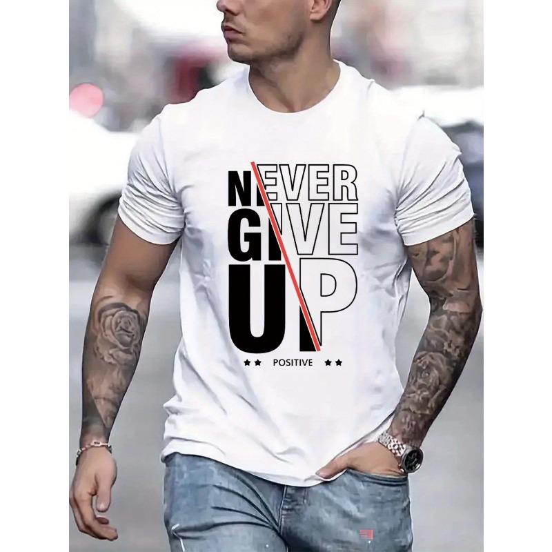 Fashion Casual Men'S Letter Print T-Shirt