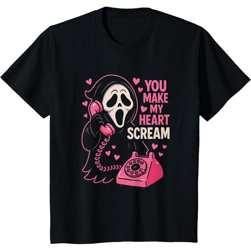 Cute Creepy Horror Make My Heart Scream Valentine’s Day T-Shirt