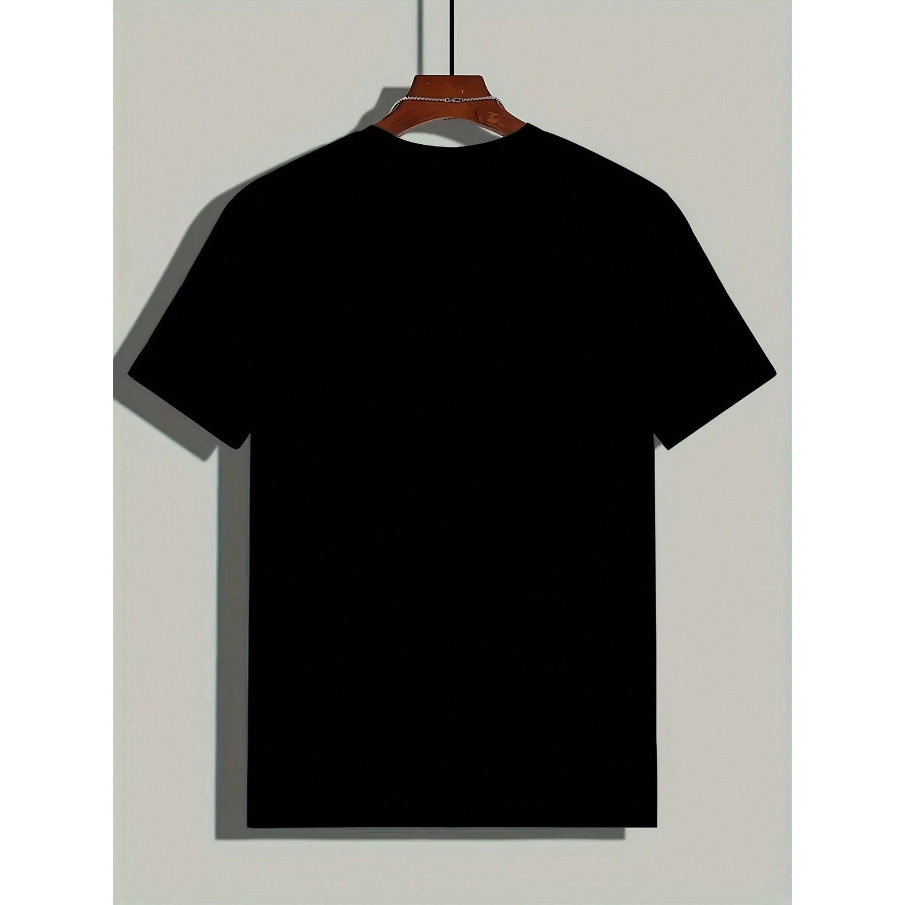 King Print T-Shirt, Men's Casual Short Sleeve Tee For Summer