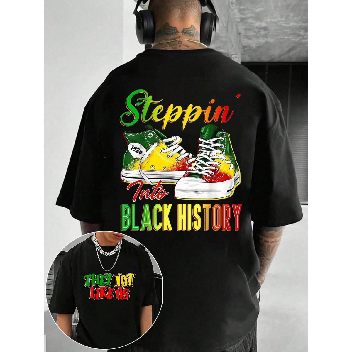 Steppin Into Black History | Summer Outfits | Mens Shirt | Valentine's Day | Graphic Tees | 100 Cotton | Soft And Comfortable | Men's Shirt Valentine's Day Gift | Streetwear | Vacation Outfits Women