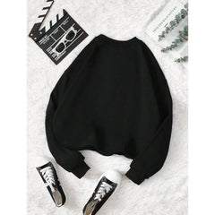 Letter Graphic Drop Shoulder Sweatshirt Pullover Fall