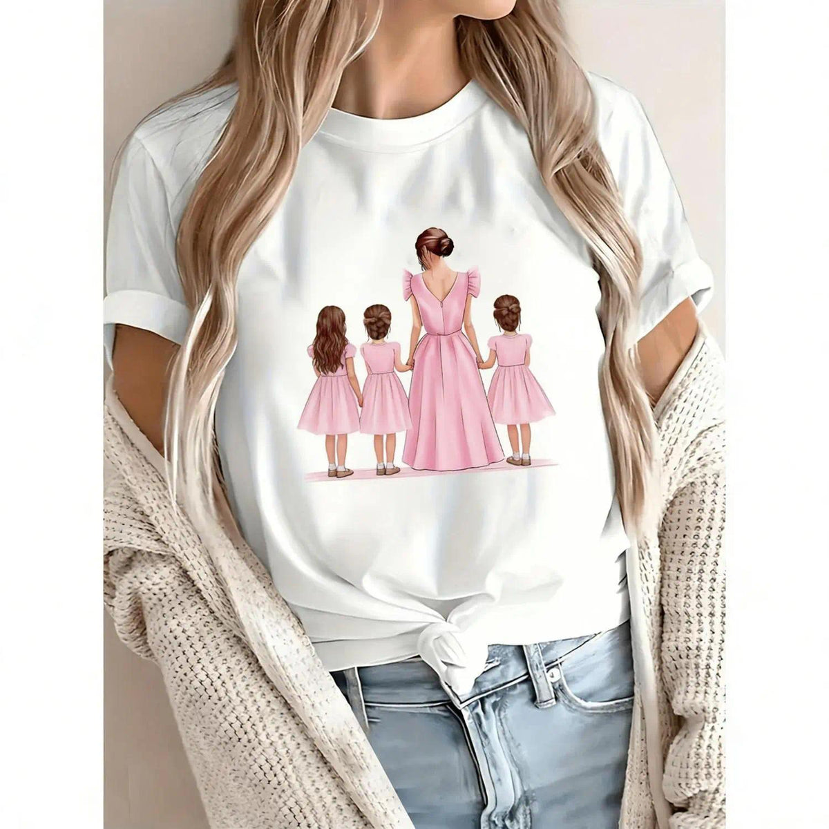 Mom of Three Family Love Tee | Heartfelt Mothers Day Gift | Blessed Mama Graphic Shirt