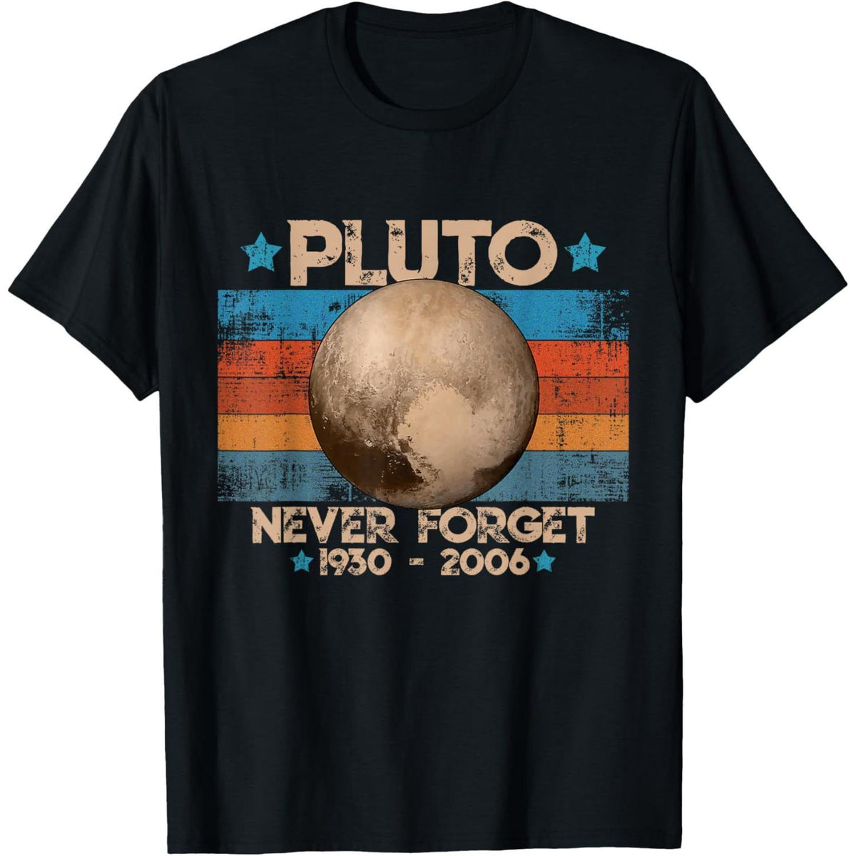 Vintage Never Forget Pluto Funny Retro Astronomy Space T-Shirt