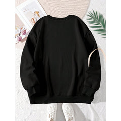 Women's Round Neck Sweatshirt With Letter Print, Graduation,Back To School Outfits,Graduation,Teacher Outfits For Women,Back To School Pullover Fall Outfit Winter Autumn