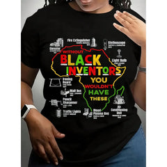 Inventors Graphic T-Shirt - Unisex 100% Cotton Tee With Afrocentric Design, Crew Neck, Short Sleev