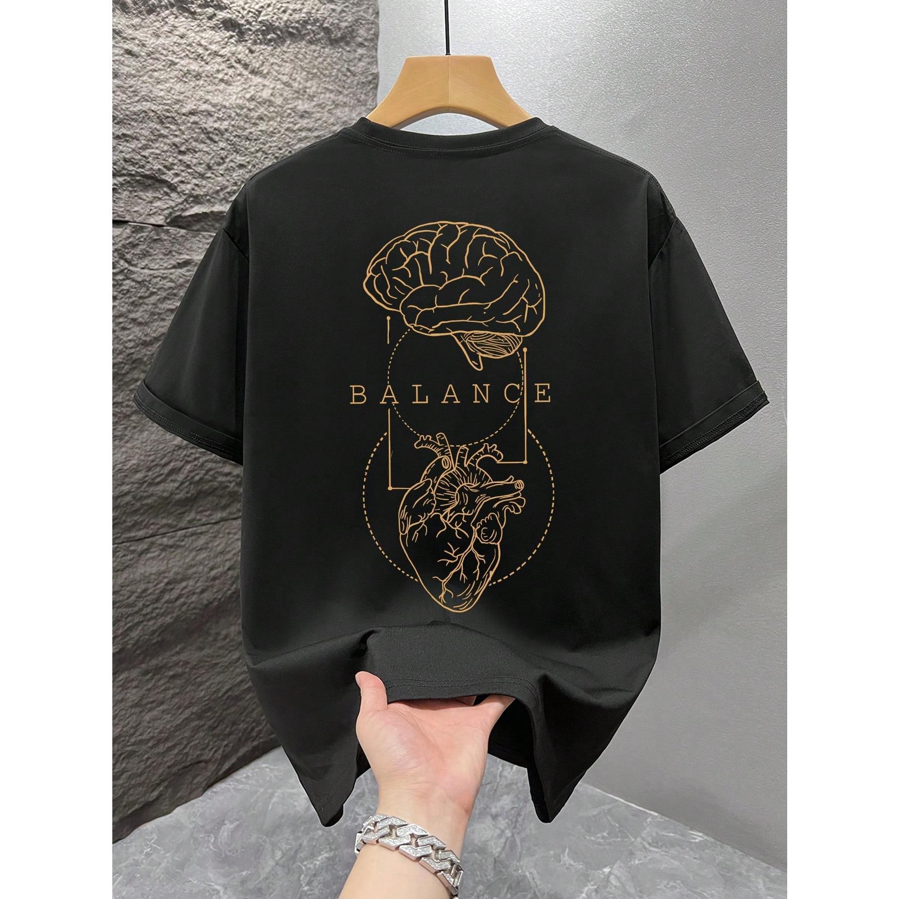 1pc Men's Fashionable Printed Loose Fit Short Sleeve T-Shirt | Exquisite Design | Essential For Summer | Easy To Match, Showcasing Your Style