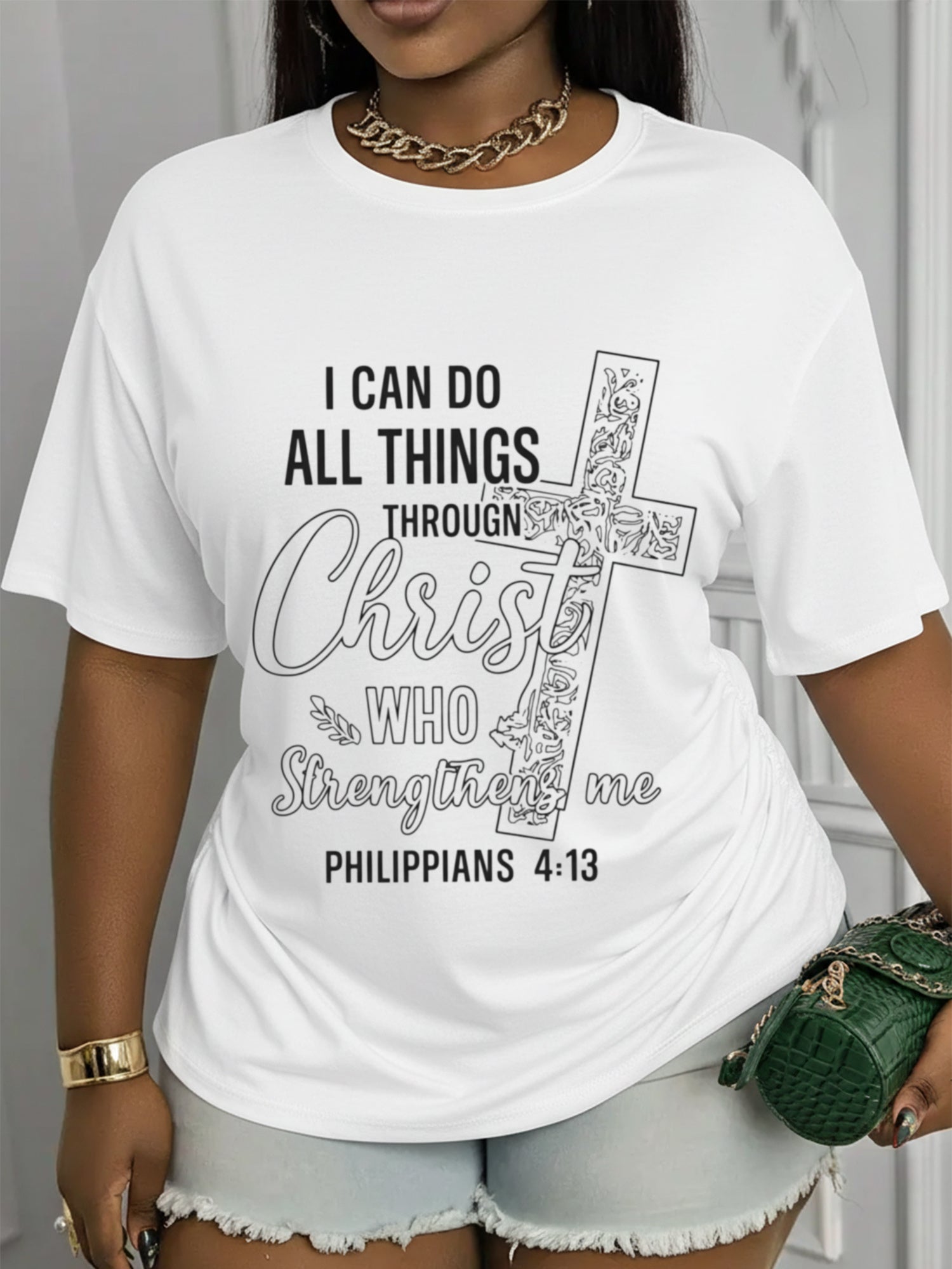 Philippians 4:13 T-Shirt I Can Do All Things Through Christ Tee