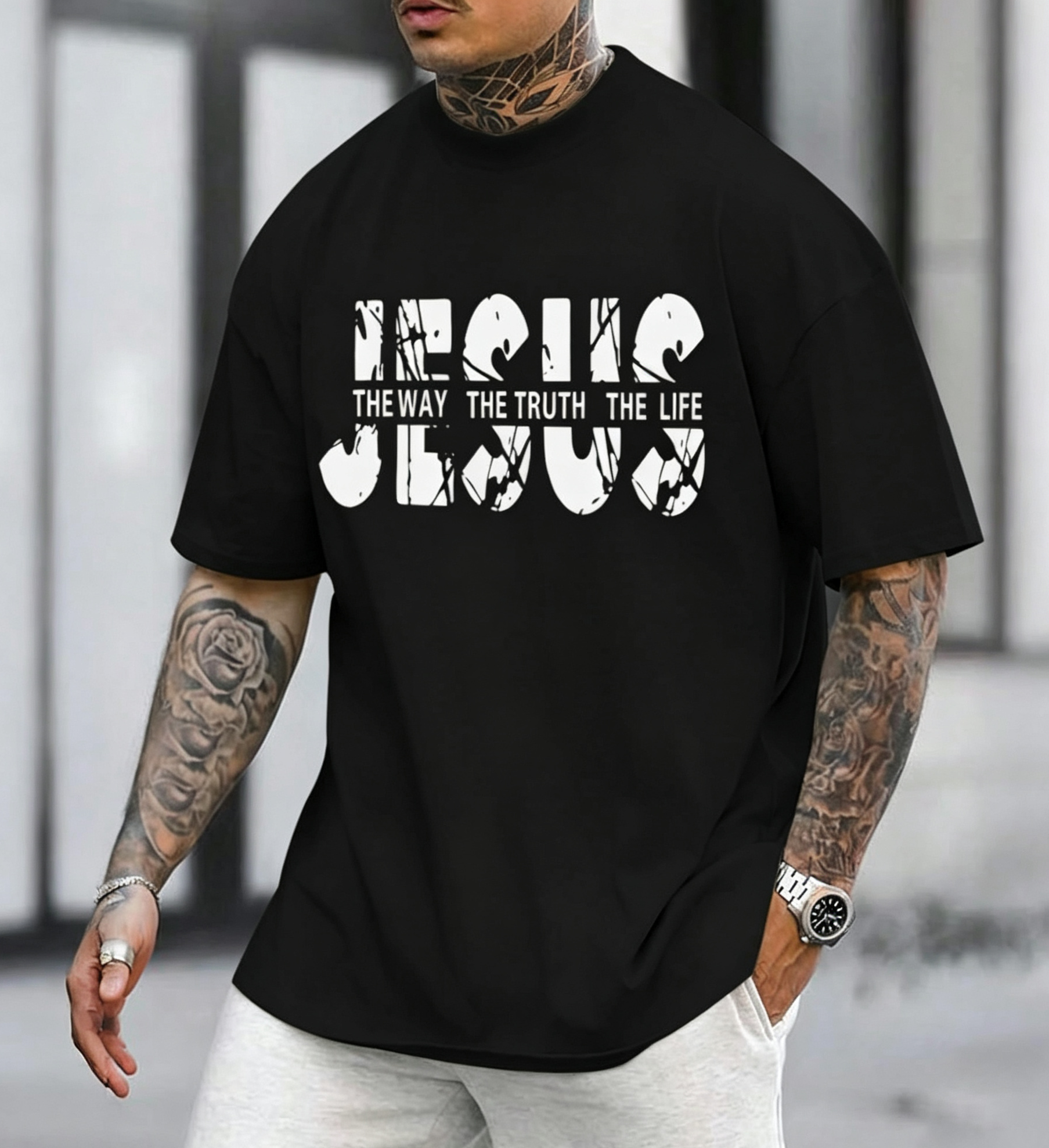 Christian Jesus Faith Shirts for Men God Religious Cross Bible Verse Inspirational Shirt Fashion Casual Graphic Tees Tops Men Clothing