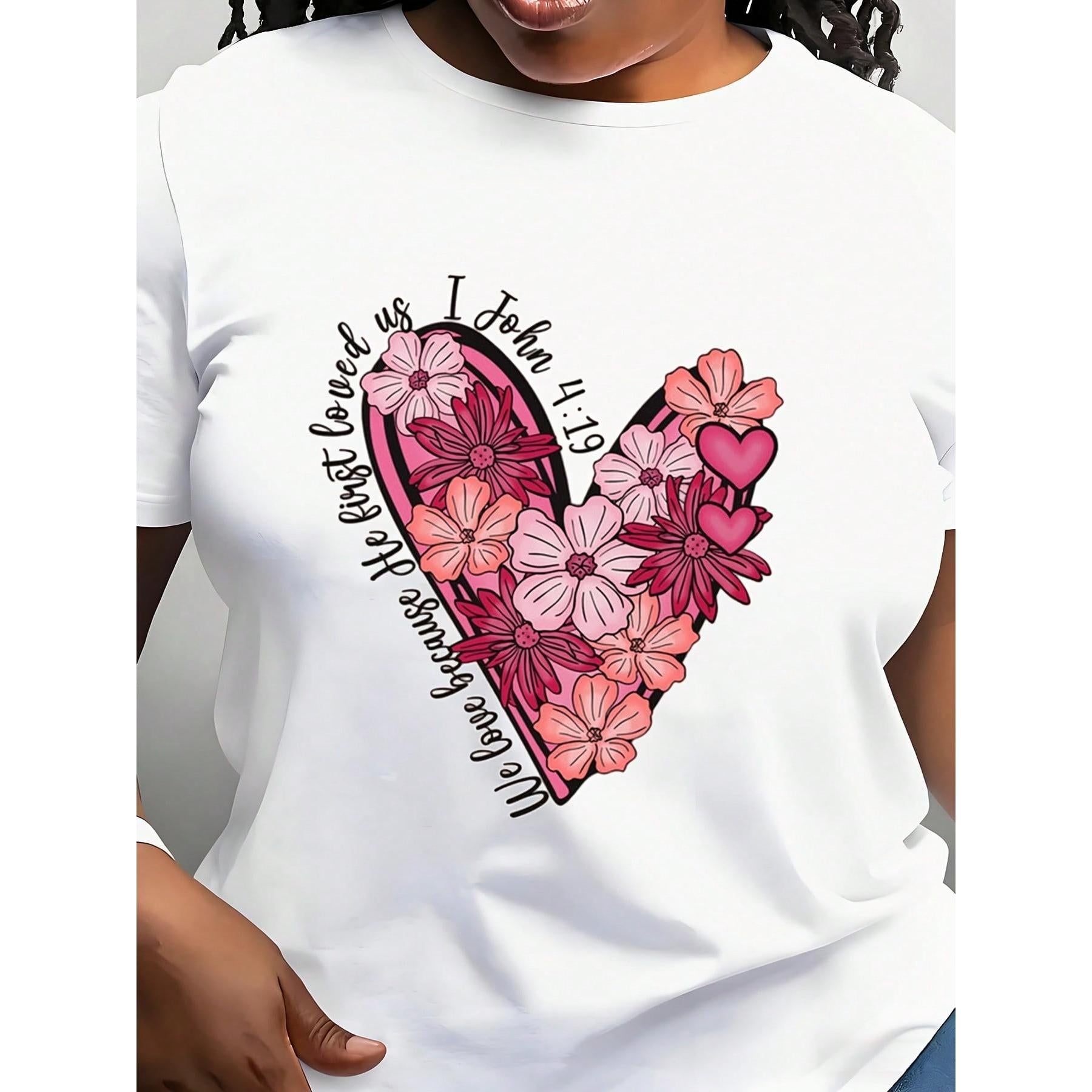John 419 Christian Valentines Day T-Shirt Women Christian T-Shirts Christian Gift Jesus Lover T-Shirts Gifts For Her Valentines Tops And T-Shirts