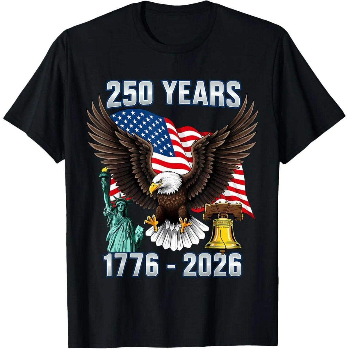 250 Years American 250th Anniversary US USA Flag 4th of July T-Shirt Celebrate 250 Years of American Pride with Iconic US Flag Design
