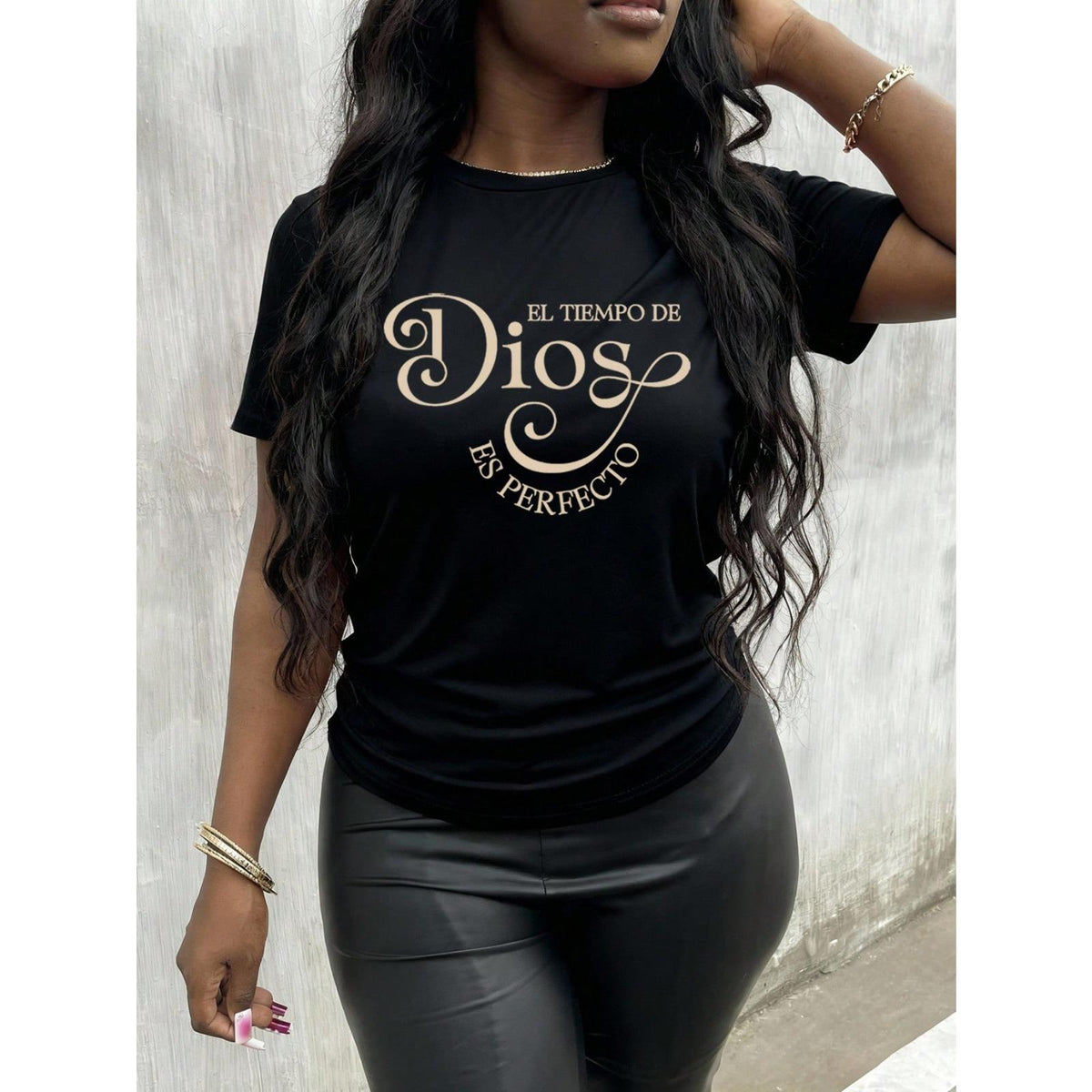 Howell Women's Shortsleeve Round Neck Graphic Print T-Shirt - Slogan-Design Streetwear for Casual Everyday Wear