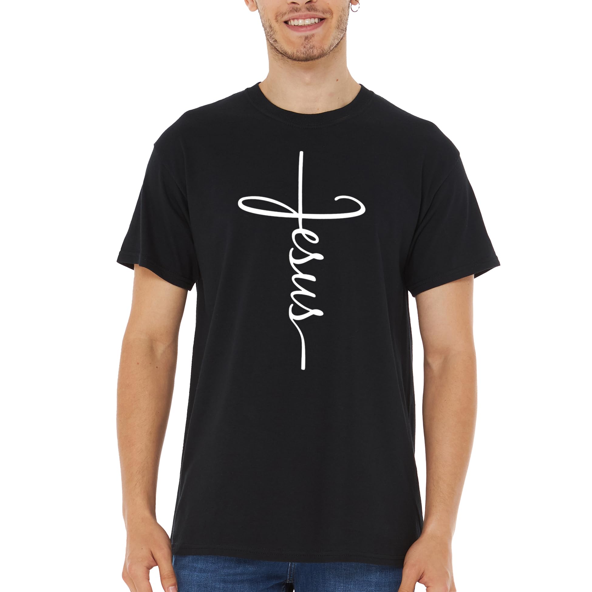 Jesus Cross T-Shirt Christian Religious Graphic Tee for Men Women | Christian Faith Shirt, Jesus Cross T-Shirt Crew Neck Short Sleeve Casual Tops
