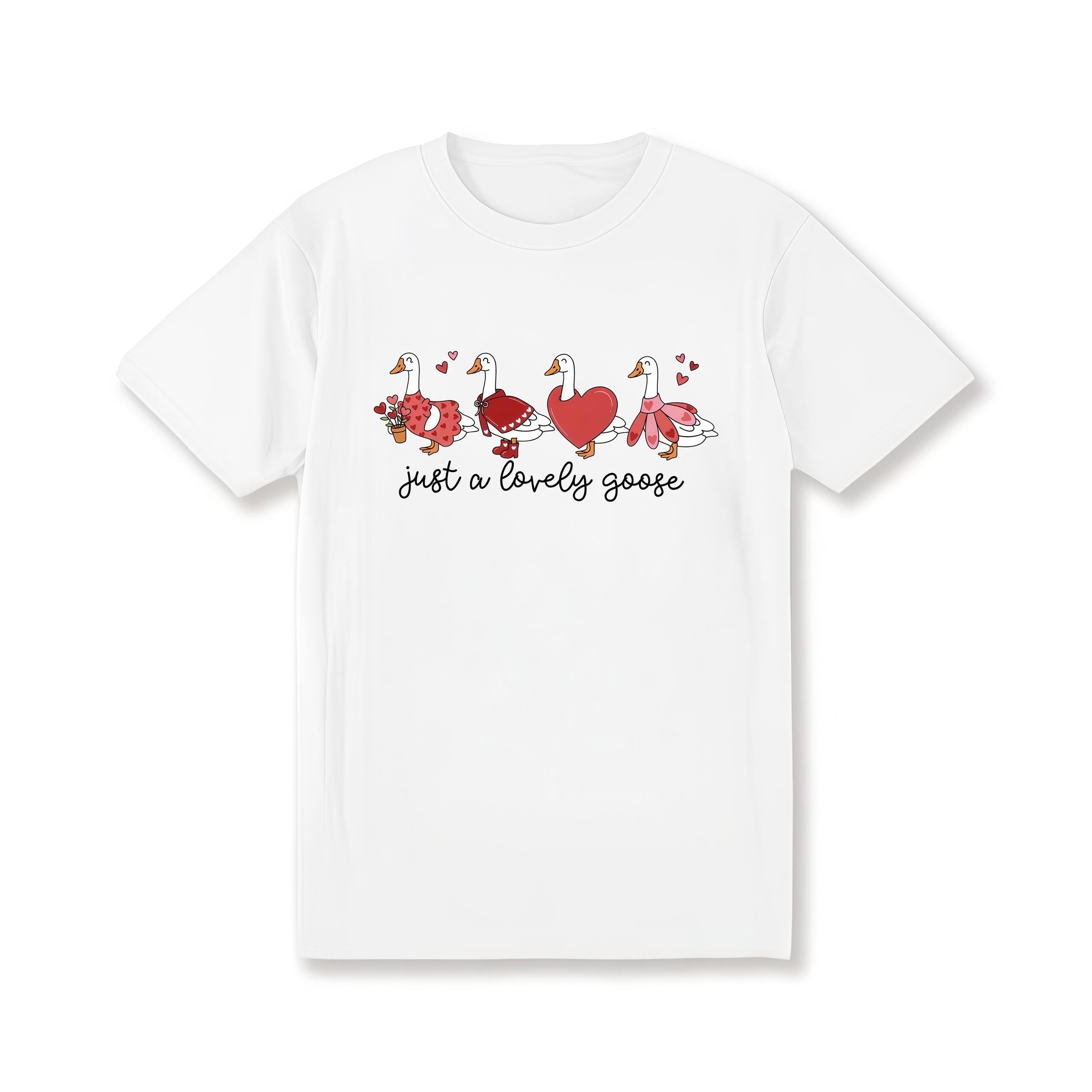 Valentines Day Comfort Colors Shirt Vday Goose T-Shirt Silly Animal Duck Tee V-day Cute Love Goose Outfit Idea Valentine's Day Tshirt Women