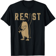 Resist Penguin Activism Graphic Design Unisex T-Shirt