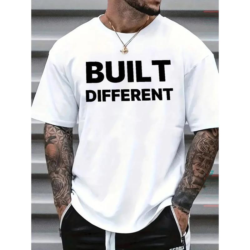 Mens TShirt Comfortable Crew Neck Casual Cotton ShortSleeves Soft Breathable Top Menswear Tshirt Summer Spring Streetwear Cotton Fabric Trendy Letter Print