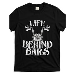 Men's Funny Motorcycle Prison Joke T Shirt Distressed Life Behind Bars Graphic Tee Casual Short Sleeve Shirt for Enthusiasts & Humor GiftsSame Style for Men and Women 2026 Summer Short-sleeved Printed T-shirt Pure 220G