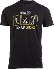 How to Pick up Chicks Funny Tee For Men Summer Crew Neck Men Graphic Tees Round Neck Short Sleeve Tops
