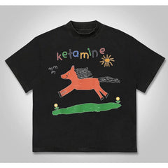 Ketamine Pony Nurse Meme T-Shirt Cotton Menswear Streetwear